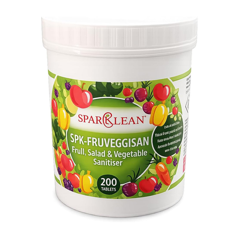 Fruit, Salad & Vegetable Sanitizing  Tablets, 200Pc Pack  Fast Dissolving Effervescent Formula