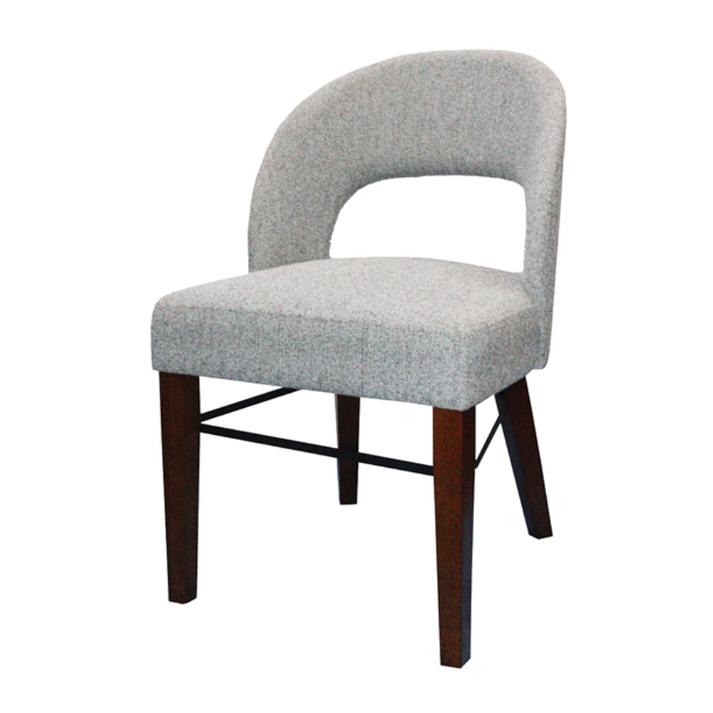 Olmecs  Deluxe Furniture Solid Wooden Dining Chair with Grey Fabric JP1284
