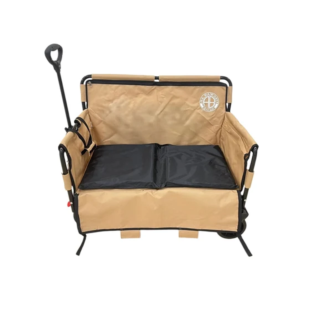 Olmecs Multi-functional Foldable Trolley Camping Sofa Double Chair with Fishing Bag Durable Wagon Cart