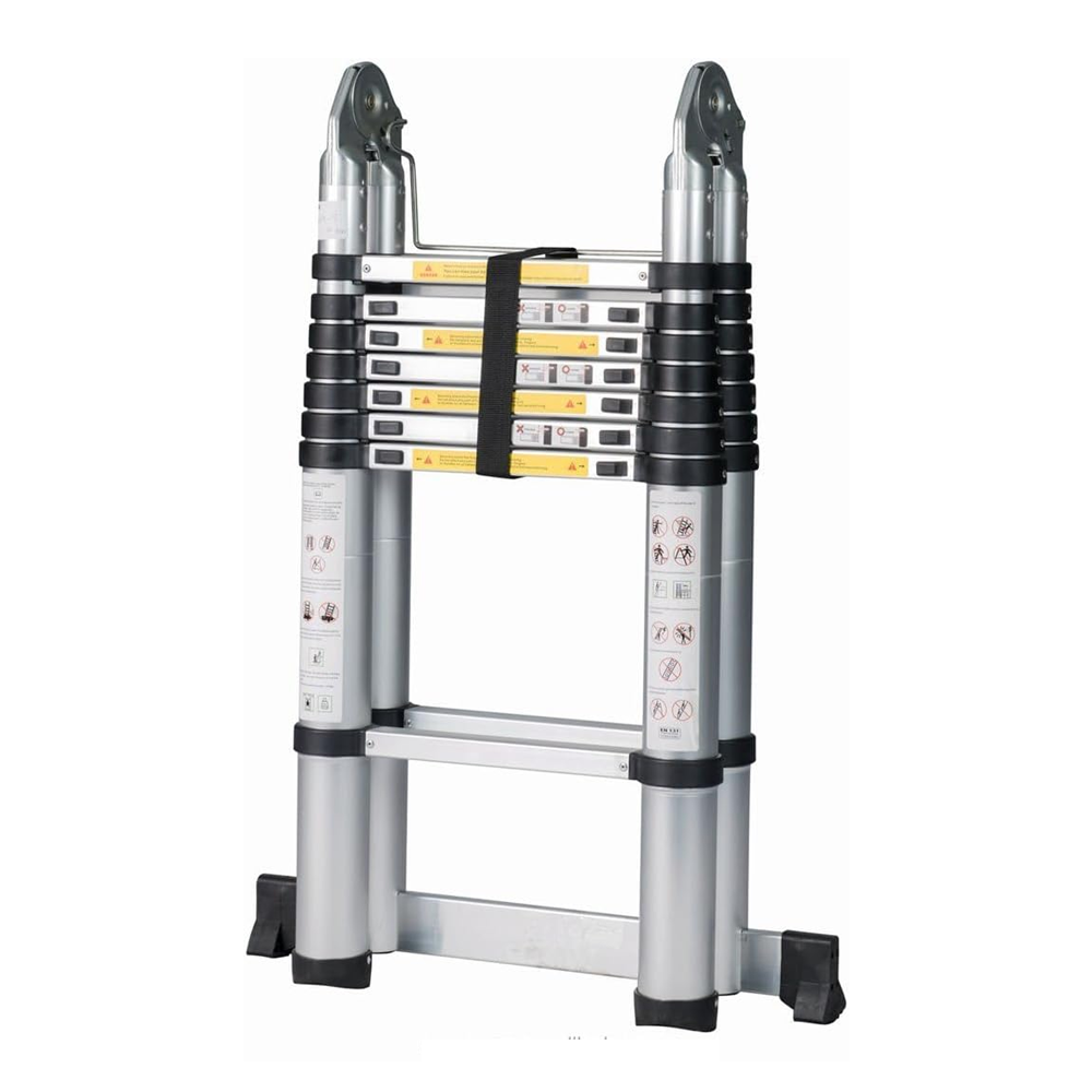 Telescoping Ladder 4M+4M (8Mtr), Aluminum Ladder, Multi-Function A Type Portable Telescopic Extension Ladder