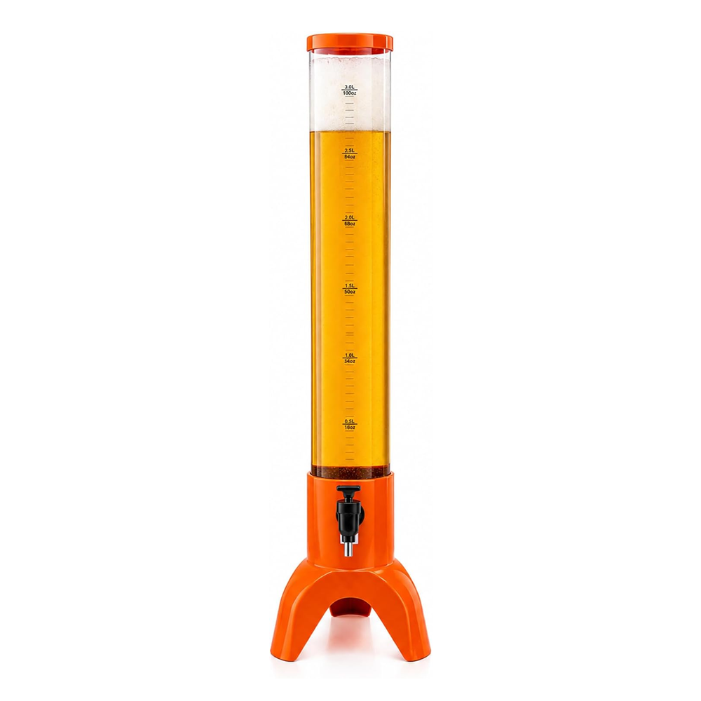 Olmecs Premium LED Light Juice / Beer Dispenser Tower, 3L