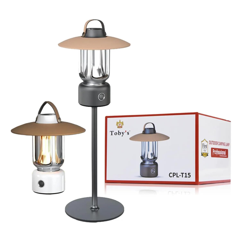 Toby’s New Launched CPL-T15 Camping Lantern 3 Lighting Modes Multiple Power Supply Options (Grey)