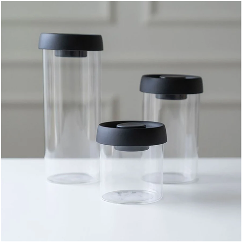Willow 1000ml Glass Vacuum Storage Jar | Food Storage Container with Airtight Lid