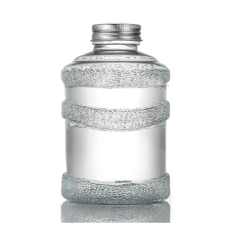 Mineral Water Barrel Shape Glass Water Bottle with Cap 500ml - Willow