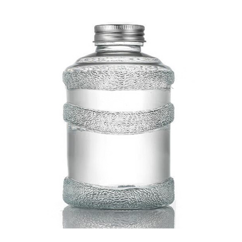 Mineral Water Barrel Shape Glass Water Bottle with Cap 500ml - Willow