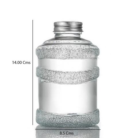 Mineral Water Barrel Shape Glass Water Bottle with Cap 500ml - Willow
