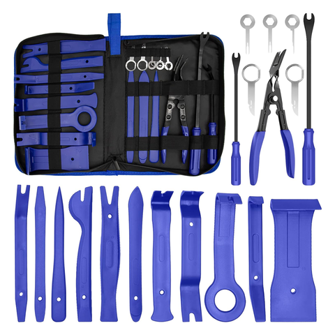 19pcs Trim Removal Tools Clip Pliers, Car Panel Door Audio Trim Removal Tool Kit
