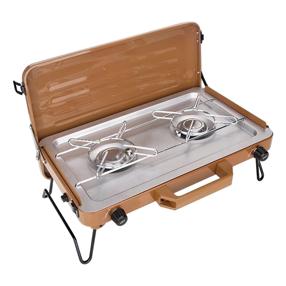 Heavy-Duty Double Burner Camping Gas Stove – Portable Outdoor Camping Stove