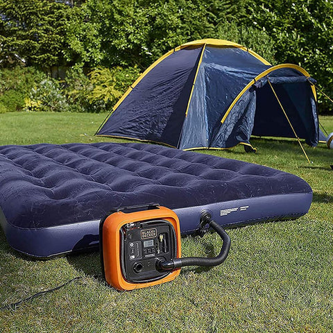 Black+Decker Electric Air Inflator Compressor Orange