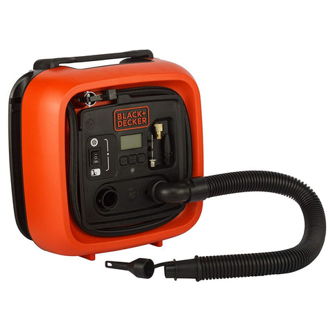 Black+Decker Electric Air Inflator Compressor Orange