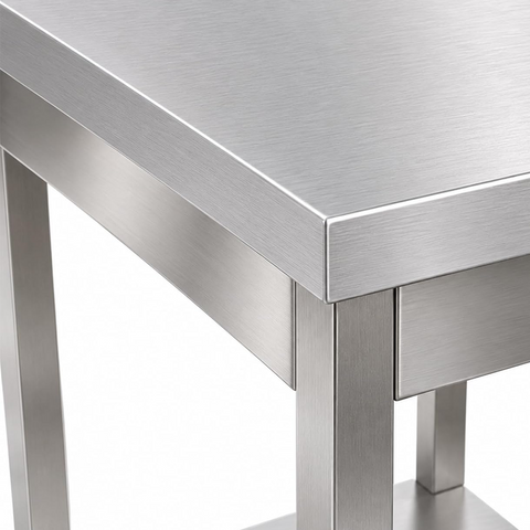 Olmecs Stainless Steel Table for Prep & Work Commercial Heavy Duty Table with Undershelf for Restaurant  (60x70x85 Cm)