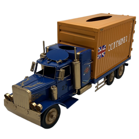 Handcrafted Metal Truck Tissue Box Cover