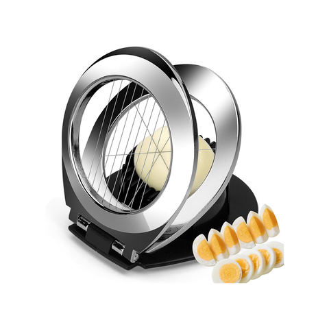 Egg Slicer for Hard Boiled Eggs, Egg Cutter Heavy Duty for Strawberry Fruit Garnish Slicer, Stainless Steel Wire with 3 Slicing Styles