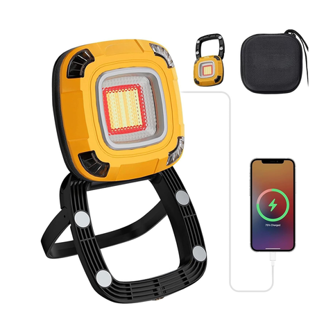 Ultra-Bright Rechargeable (Square Big) Waterproof & USB Powered Torch with Hook for Camping (Copy)