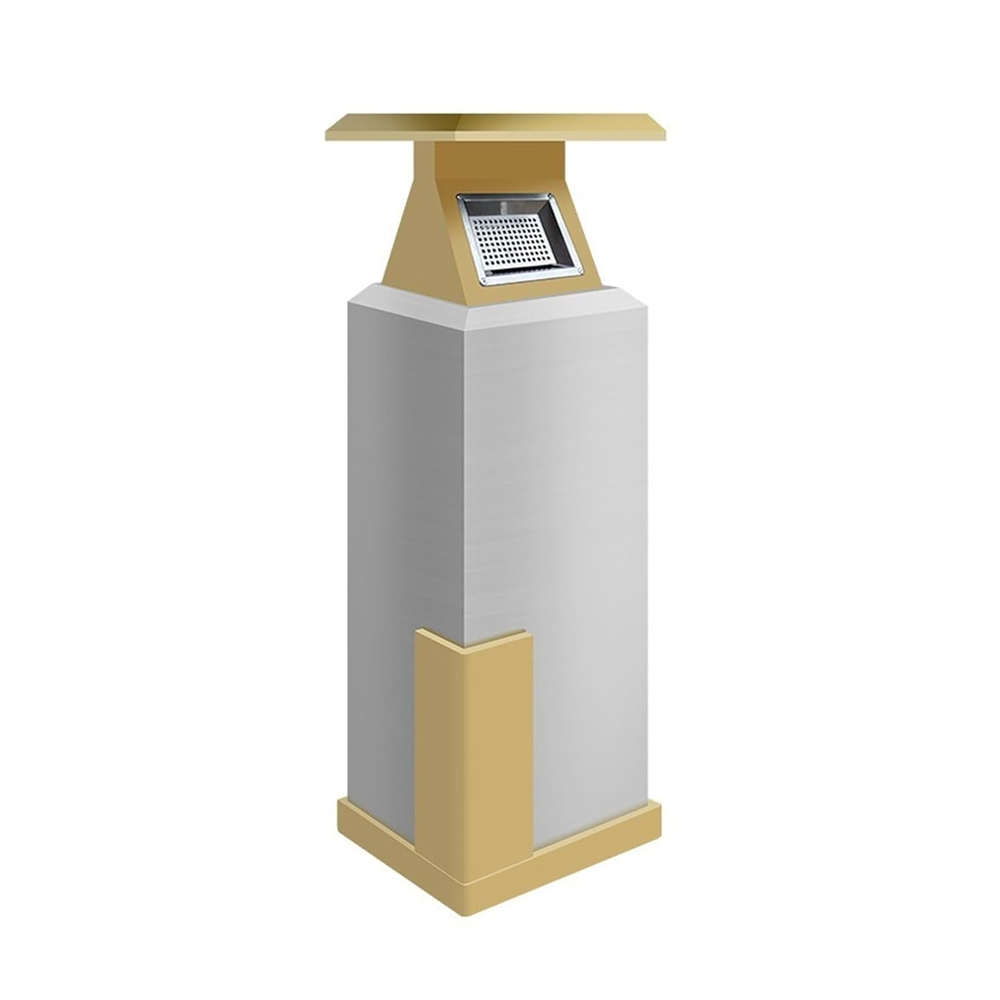 Standing Ashtray Stainless Steel Painted Vertical Ash Column Cigarette Butt Collector