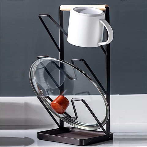 3 Layer Pot Lid And Cutting Board Organizer, Cabinet Pan Lid Storage Rack