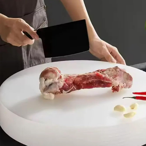 Olmecs Commercial Heavy Duty Cutting Meat Chopping Board, BPA Free, Kitchen Non Slip Thickened Chopping Board (45CMØ X 10CM)