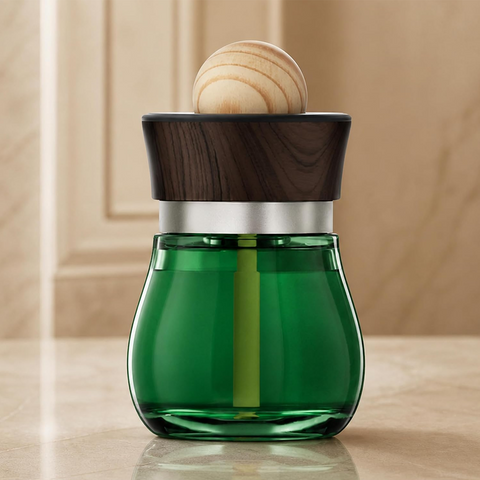 Black Odoor Aroma Diffuser Air Freshener, Premium Essential Oil Fragrance, Long Lasting Scent, Glass Bottle with Natural Wood Top - Citrus Fresh