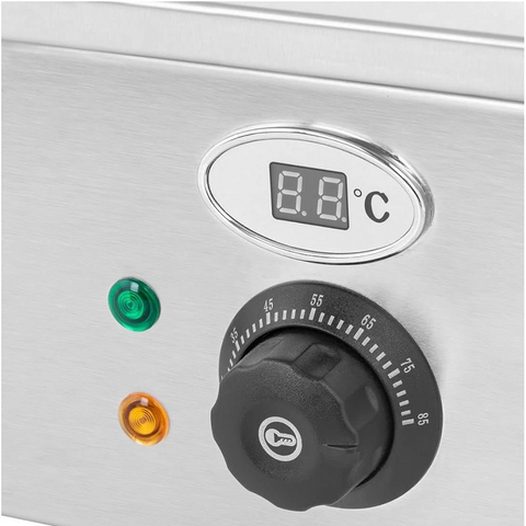 Olmecs Stainless Steel Bain Marie Hot Counter 6 Compartment