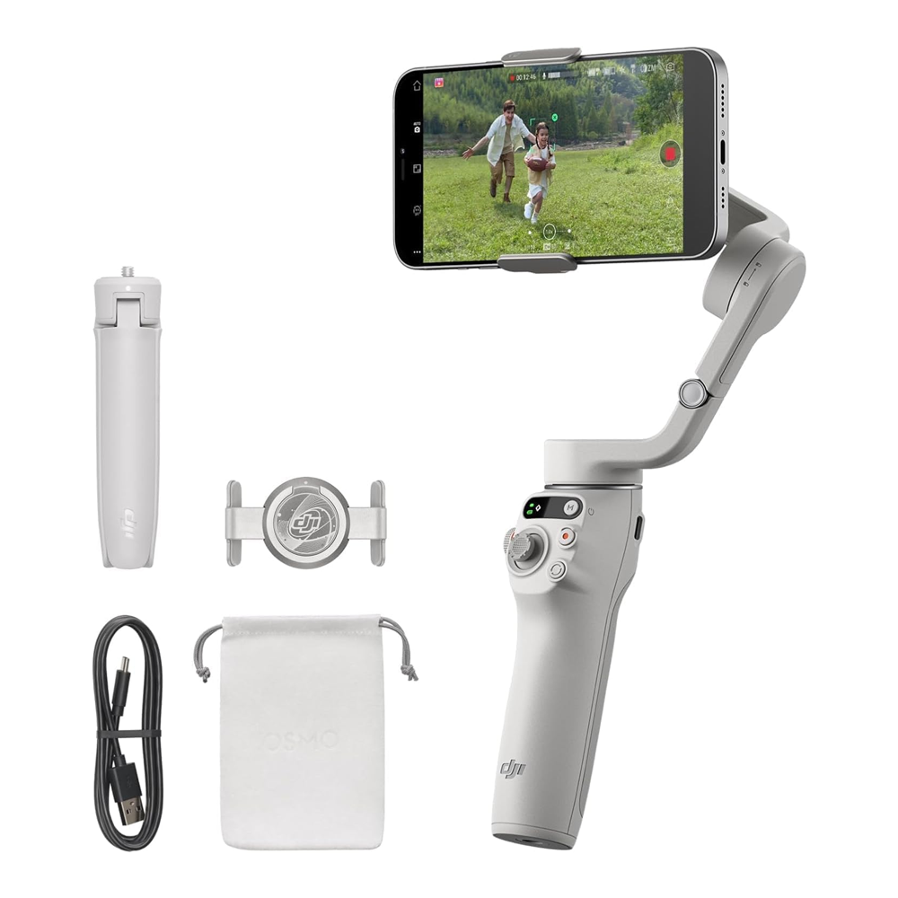 DJI OSMO Mobile 6 Smartphone Gimbal Stabilizer, 3-Axis Phone Gimbal, Built-In Extension Rod