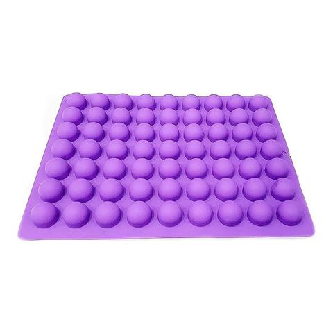 Olmecs 63 cavity Non Stick Silicone Mini Round Ball Shaped Truffles Mold For Chocolate Mould Baking 38 x 19 x 2.5 cm