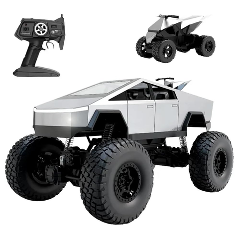 1:8 Scale Monster Cyber Truck – 2.4GHz 4WD RC Off-Road Vehicle with Metal Shell, Headlights & All-Terrain Capability