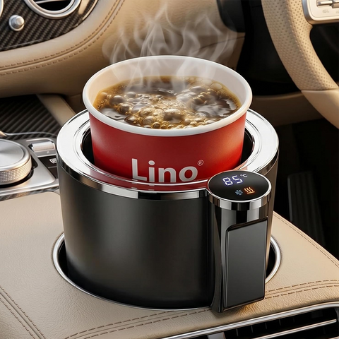 Portable 2-in-1 Car Cup Warmer & Cooler, USB Electric Beverage Heating and Cooling Cup Holder