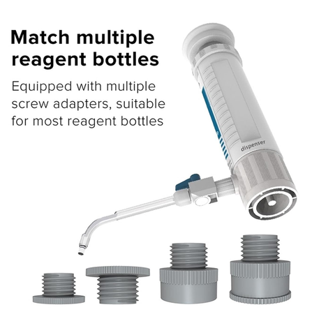 Bottle Top Dispenser Adjustable Quantitative Laboratory Dispenser Autoclavable Lab Equipment With Bottle(1-5ml)