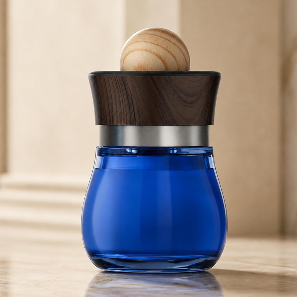 Black Odoor Aroma Diffuser Air Freshener, Premium Essential Oil Fragrance, Long Lasting Scent, Glass Bottle with Natural Wood Top - ORIENTAL NOTE