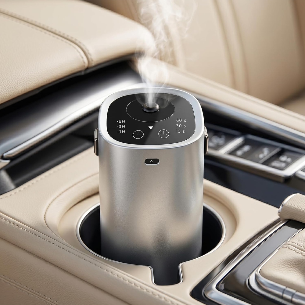 Waterless Oil Diffuser for Car with Handle, Waterless Diffusers for Essential Oils with Timer & No Leakage Tech