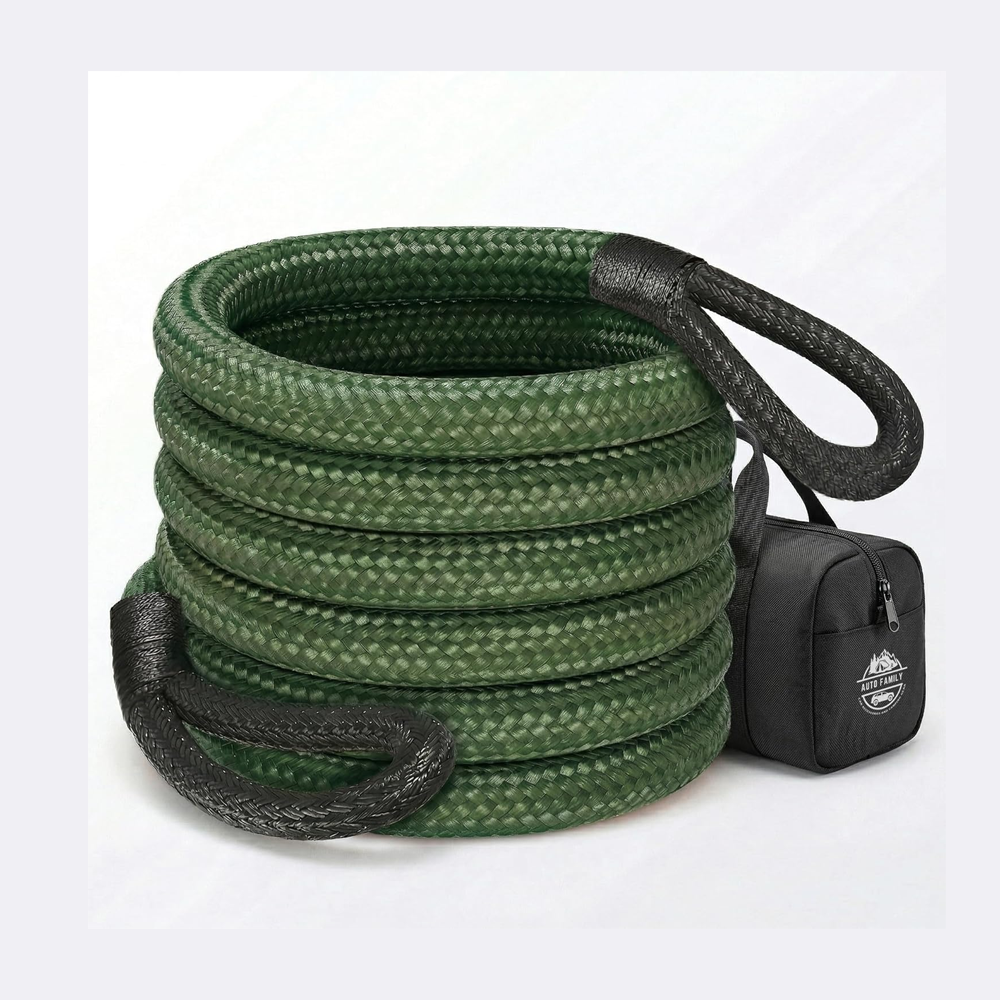15T - 9M Heavy Duty Synthetic Winch Rope – Off-Road Recovery Tow Rope with Reinforced Loops, High Strength Braided Cable for SUV, Truck, ATV, UTV