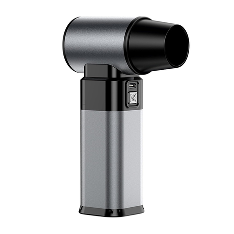 Portable Air Duster, Rechargeable Electric Air dust Blower for Car, Home, Keyboard, Office, Turbo Powerful Handheld Super Jet Fan, High Pressure Dust Cleaner (Black-Grey)