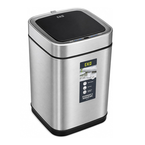 EKO Automatic Sensor Bin 6L/9L Kitchen Trash Can Garbage Can Stainless Steel Touch Free Trash Can with Lid