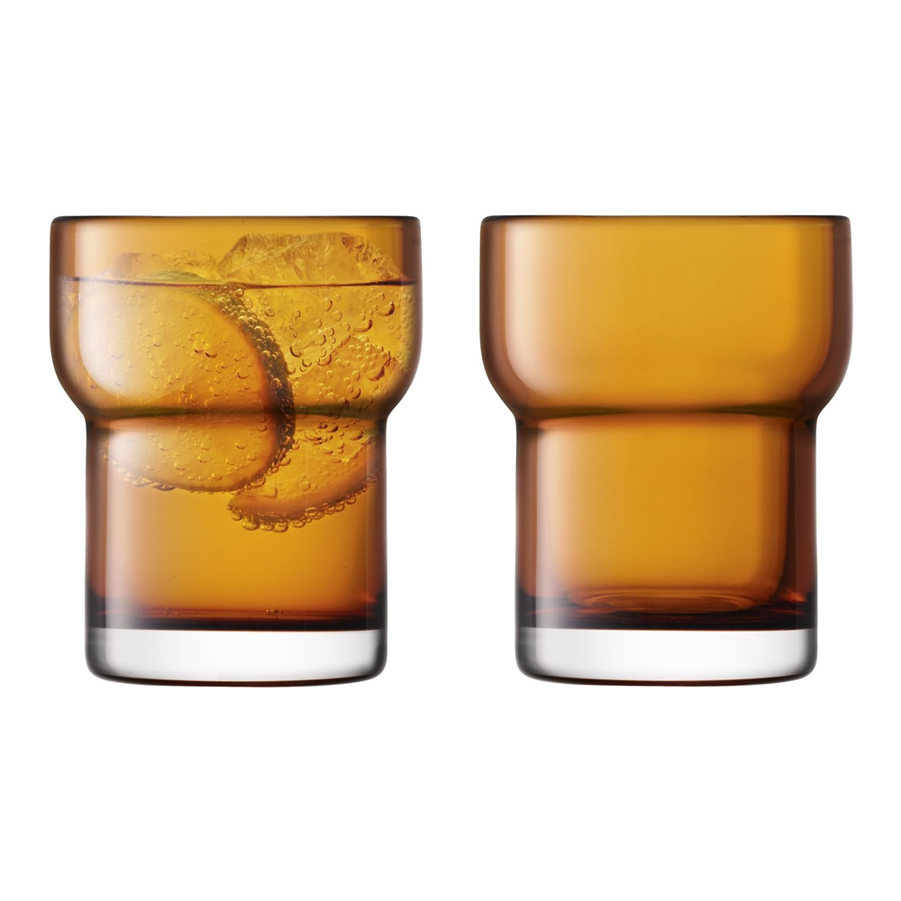 LSA International UT64 10oz Utility Tumbler Amber / Slate (Pack of 2)