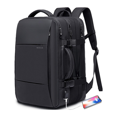 BANGE Weekender Carry-on Backpack,45L Expandable Travel Backpacks for Airplanes