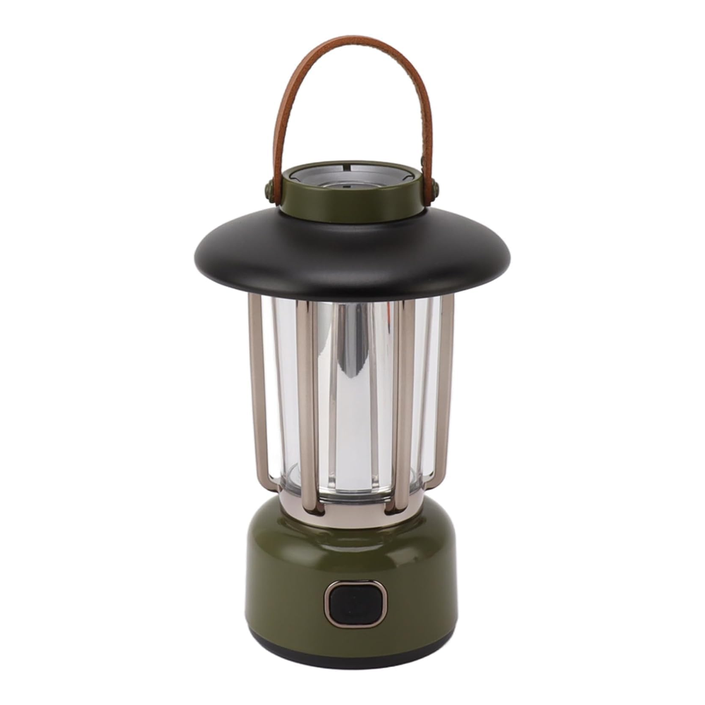 Ultra-Bright Rechargeable (Lantern Clock) Waterproof & USB Powered Torch with Hook for Camping   (Modern Vintage - Black)