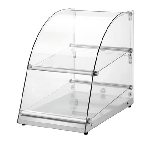 Olmecs Curve Glass Buffet Cabinet Neutral Display Showcase