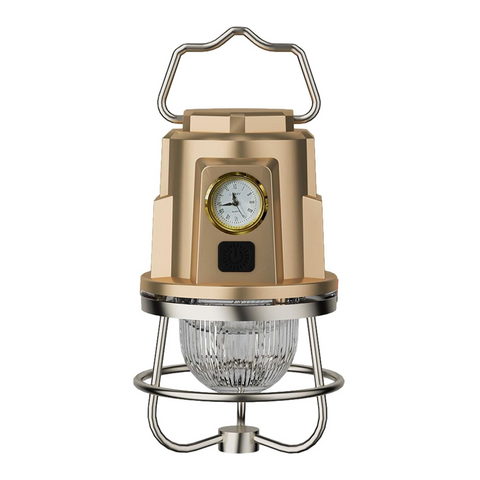 Ultra-Bright Rechargeable (Lantern Clock) Waterproof & USB Powered Torch with Hook for Camping