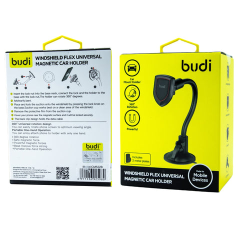 Magnetic Car Mobile Holder | Winsshiled Flex Universal | Budi CM522B