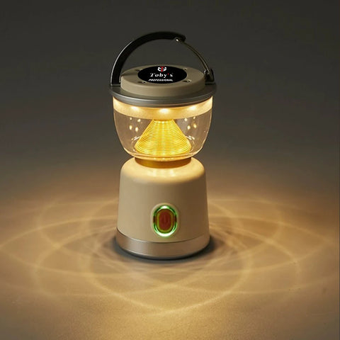 Portable Camping Lantern 2400mAh Rechargeable LED Light, 250 Lumens, 5 Modes, Magnetic Base & Hanging Ring (62H Runtime)