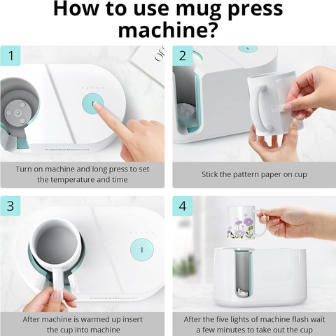 Mug Press Machine, Automatic Heat Cup Press for Sublimation 11-16 oz