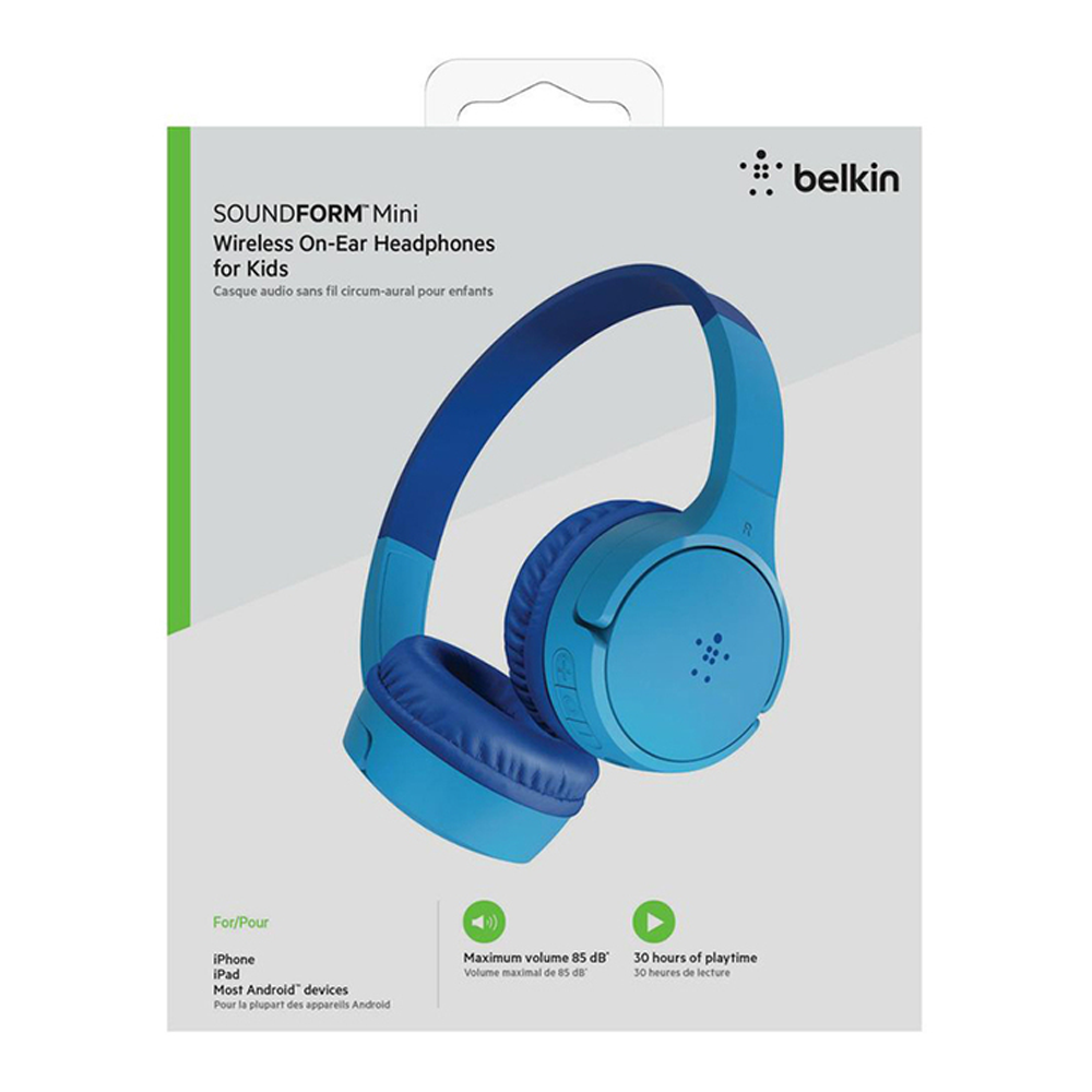Belkin Soundform Mini Wireless On-Ear Headphones for Kids with Mic