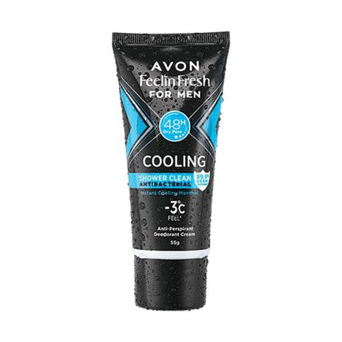 Avon Feelin Fresh Cooling Shower Clean Antibacterial Anti-perspirant Deodorant Cream 55g