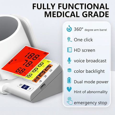 D01 Automatic Arm Cylinder Blood Pressure Monitor with Voice Broadcast