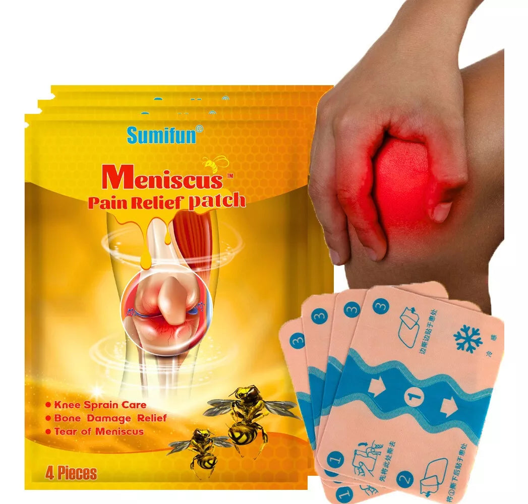 Sumifun Meniscus Pain Relief Patch Knee Sprain Care, Bone Damage Relief, Tear Of Meniscus 4pcs