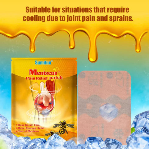 Sumifun Meniscus Pain Relief Patch Knee Sprain Care, Bone Damage Relief, Tear Of Meniscus 4pcs