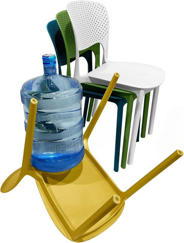 Plastic Stacking Modern Molded Side Chair Kitchen Dining Room Chair
