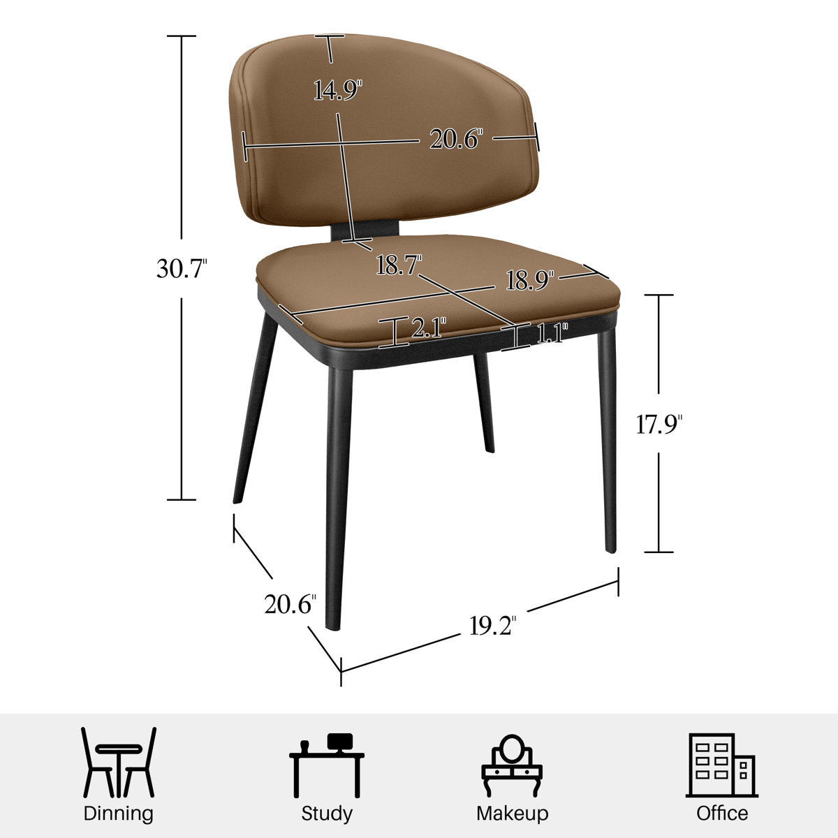 Olmecs Home and  Hotel Restaurant and Office Visitor Chair (orange)