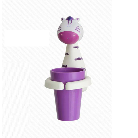 Little Angel -Kids Cute Animal Toothbrush & Cup Holder - Zebra