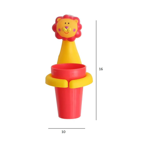 Little Angel -Kids Cute Animal Toothbrush & Cup Holder - Lion